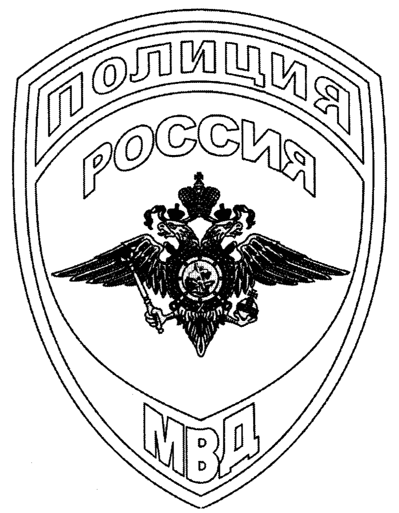 Приказ МВД России №760 от 17.10.2022, п.1.2.63.1: рисунок 4.1 нарукавного знака принадлежности к МВД — полиция; PDF с.25. Точная вырезка, без дорисовки. Копия исходной вырезки на Google Drive: https://drive.google.com/file/d/1XrRdbcbLwWwzRJbFVMii7a_WMa3XIcpv/view?usp=drivesdk